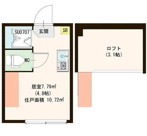 尾久駅 徒歩3分 1階の物件間取画像